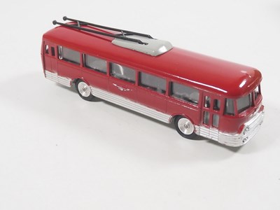 Lot 34 - A SOLIDO 52 diecast trolley-bus in maroon with...