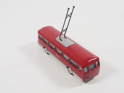 Lot 34 - A SOLIDO 52 diecast trolley-bus in maroon with...