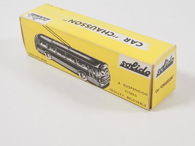 Lot 34 - A SOLIDO 52 diecast trolley-bus in maroon with...