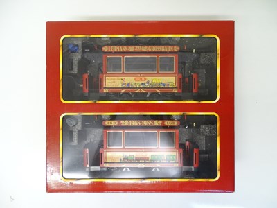 Lot 679 - G SCALE MODEL RAILWAYS: An LGB twin tram car...