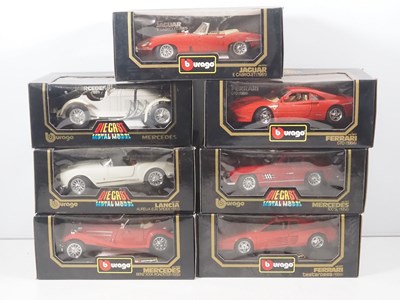 Lot 60 - A group of BBURAGO 1:18 scale diecast cars to...