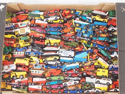 Lot 62 - A large tray of mixed mostly playworn diecast...