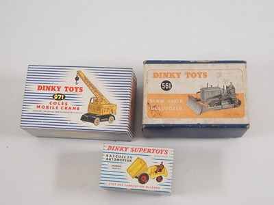 Lot 93 - A group of DINKY diecast construction vehicles...