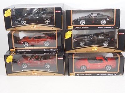 Lot 104 - A group of MAISTO 1:18 scale diecast cars,...