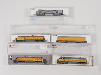 Lot 175 - A group of American Outline N gauge diesel...