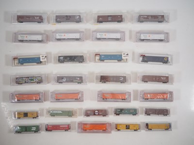 Lot 214 - A group of American Outline N gauge Boxcars by...