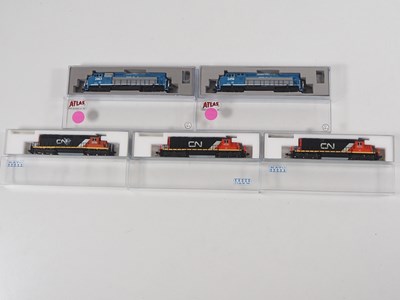 Lot 259 - A group of Canadian Outline N gauge diesel...