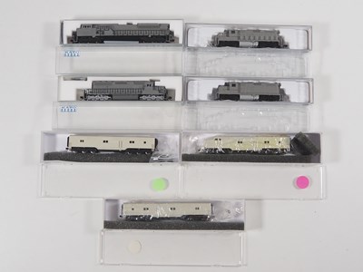 Lot 261 - A group of American Outline N gauge diesel...