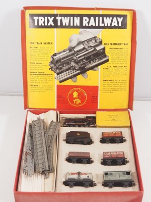 Lot 369 - A TRIX TWIN OO/HO gauge BR Goods train set in...