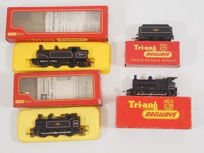 Lot 496 - A group of TRI-ANG / HORNBY OO gauge steam...