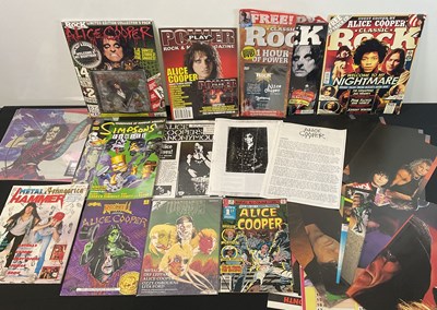 Lot 431 - A collection of ALICE COOPER memorabilia and...