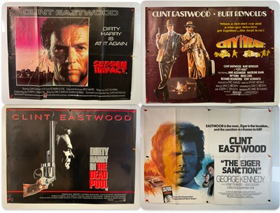 Lot 95 - CLINT EASTWOOD: A group of UK Quad film...