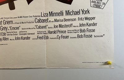 Lot 409 - CABARET (1972) UK Quad film poster, musical...