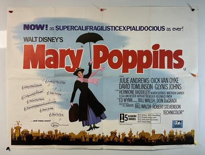 Lot 397 - MARY POPPINS (1964) UK Quad film poster, 1973...