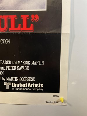 Lot 239 - RAGING BULL (1980) US one sheet, biographical...