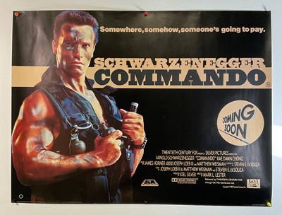 Lot 89 - COMMANDO (1985) Advance design UK Quad film...