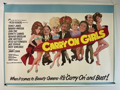 Lot 154 - CARRY ON GIRLS (1973) UK Quad film poster,...