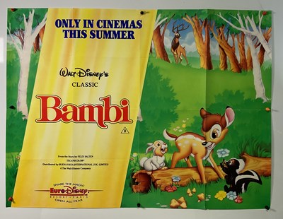 Lot 219 - WALT DISNEY: BAMBI (1942) - A group of UK Quad...