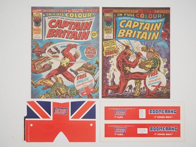 Lot 100 - CAPTAIN BRITAIN #1 & 2 (1976 - BRITISH MARVEL)...