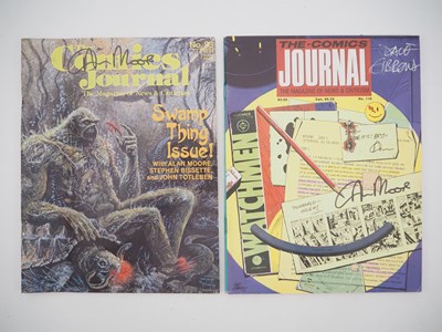 Lot 141 - COMICS JOURNAL #93 & 116 SIGNED BY ALAN MOORE...