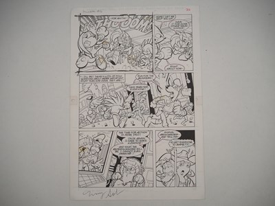 Lot 158 - MANNY GALAN ORIGINAL ART FOR KNUCKLES THE...