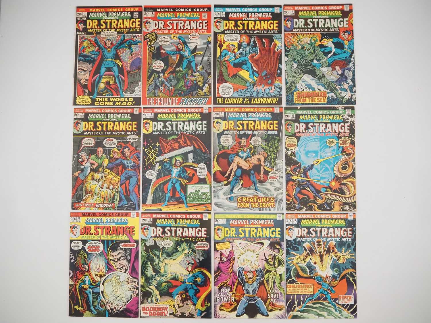 Lot 187 - MARVEL PREMIERE #3 to 14 (12 in Lot) -...