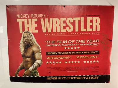 Lot 105 - THE WRESTLER (2008) UK quad poster signed by...