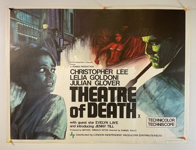 Lot 358 - THEATRE OF DEATH (1967) UK Quad film poster,...