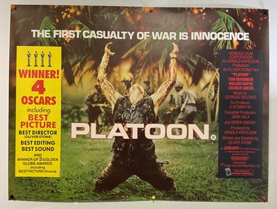 Lot 330 - PLATOON (1986) UK Quad film poster for the...