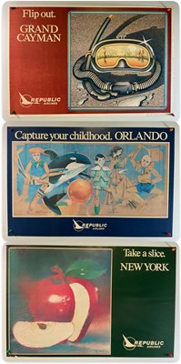 Lot 148 - A group of 3 REPUBLIC AIRLINES advertising...