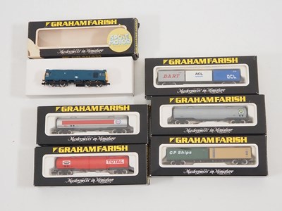 Lot 10 - A group of GRAHAM FARISH N gauge rolling stock...