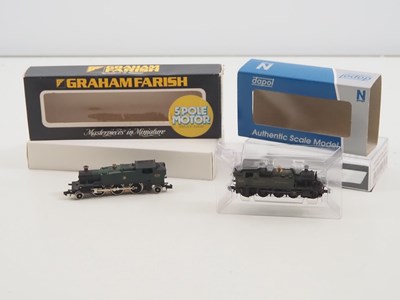 Lot 22 - A pair of N gauge GWR steam tank locomotives...