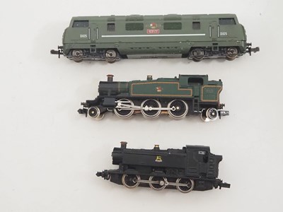 Lot 27 - A pair of unboxed GRAHAM FARISH N gauge steam...