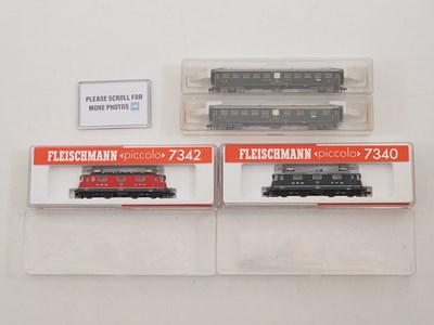 Lot 43 - A group of FLEISCHMANN N gauge Swiss outline...