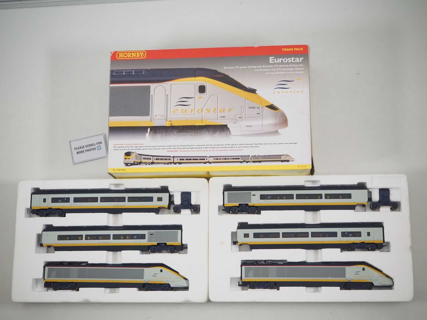 Lot 134 - A HORNBY OO gauge R2379 Eurostar 6 car high...