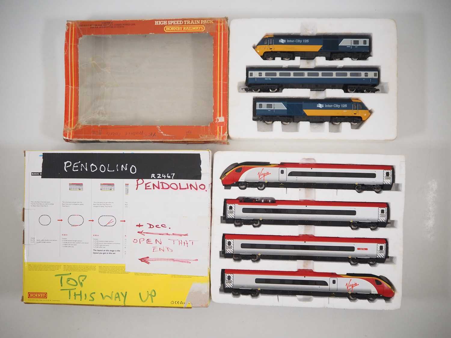 Lot 135 - A pair of HORNBY OO gauge train packs...