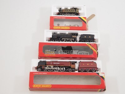 Lot 255 - A group of HORNBY OO gauge steam locomotives...