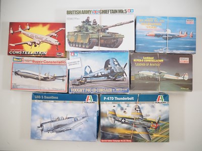 Lot 283 - A group of unbuilt plastic aircraft kits and a...
