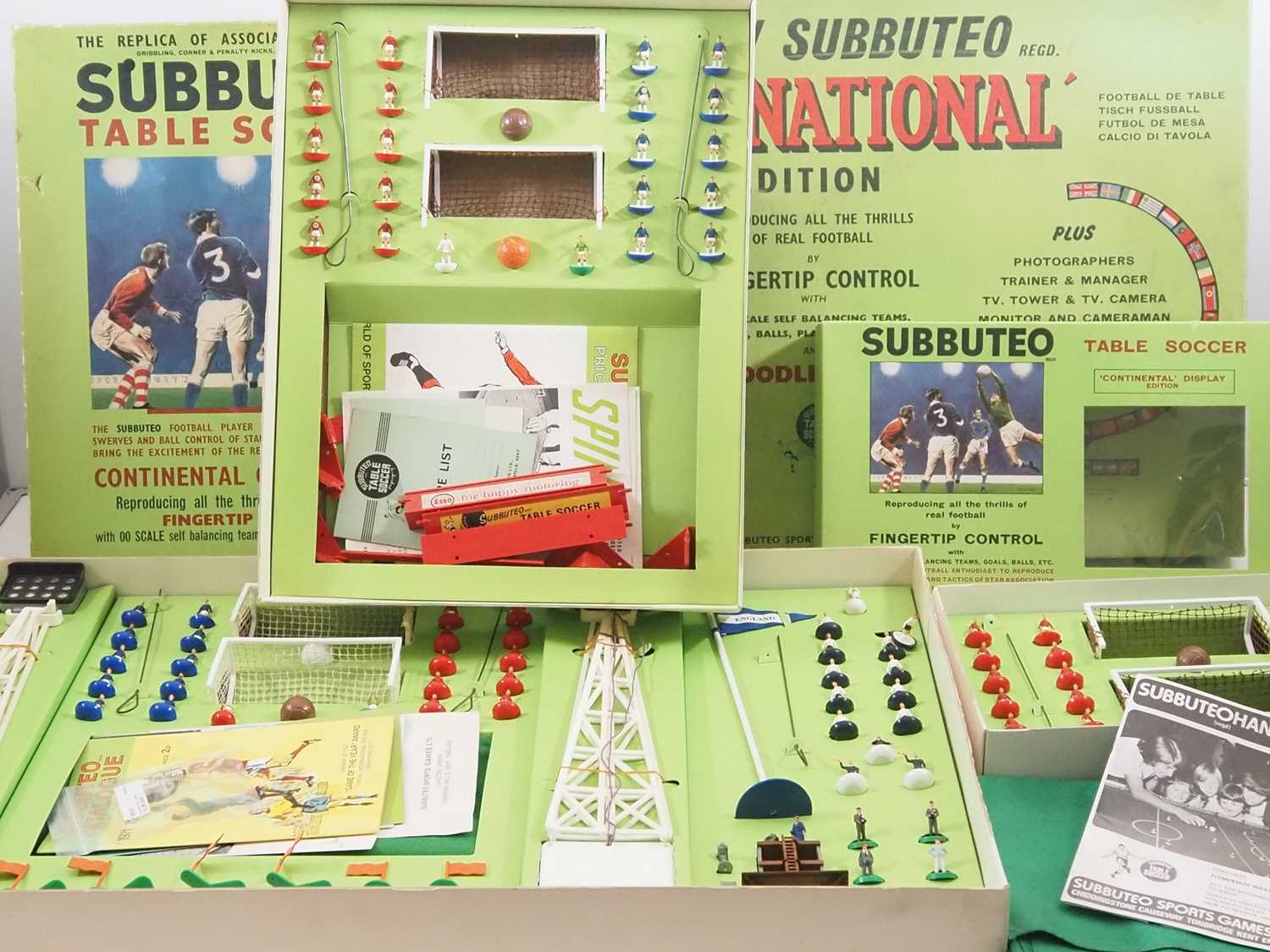 Table For Subbuteo Lot 294 - A group of SUBBUTEO vintage table football