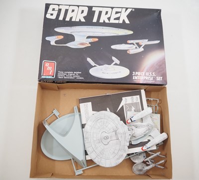 Lot 350 - A Star Trek group comprising an AMT 3 piece...