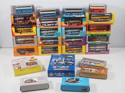 Lot 361 - A large group of diecast 1:76 scale buses by...