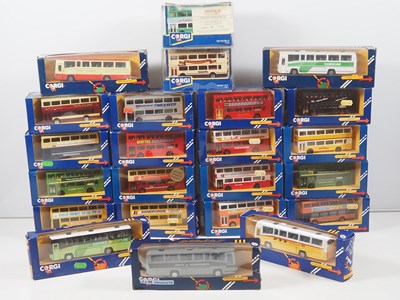 Lot 368 - A mixed group of CORGI diecast buses and...