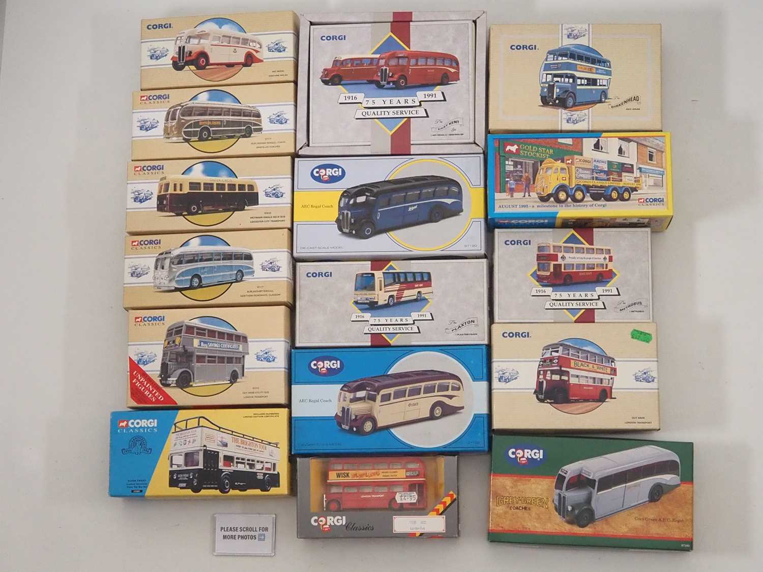 Lot 372 - A mixed group of CORGI CLASSICS diecast buses,...