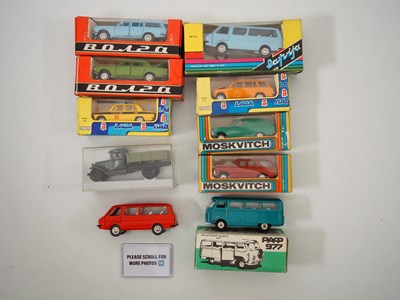 Lot 383 - A group of USSR produced vintage diecast cars...