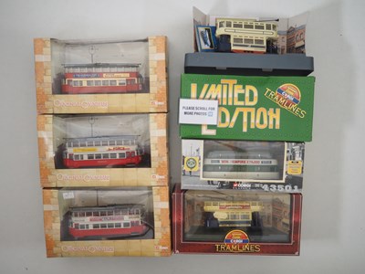 Lot 387 - A group of 1:76 scale CORGI OOC diecast trams...