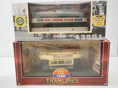 Lot 387 - A group of 1:76 scale CORGI OOC diecast trams...