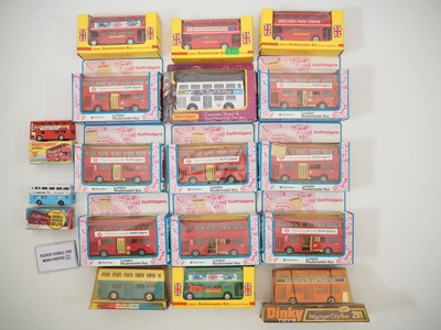 Lot 389 - A group of diecast buses by DINKY, MATCHBOX,...
