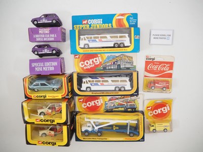 Lot 391 - A group of CORGI diecast cars, lorries and...