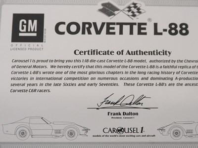 Lot 428 - A CAROUSEL 1 4606 1/18 scale diecast Corvette...