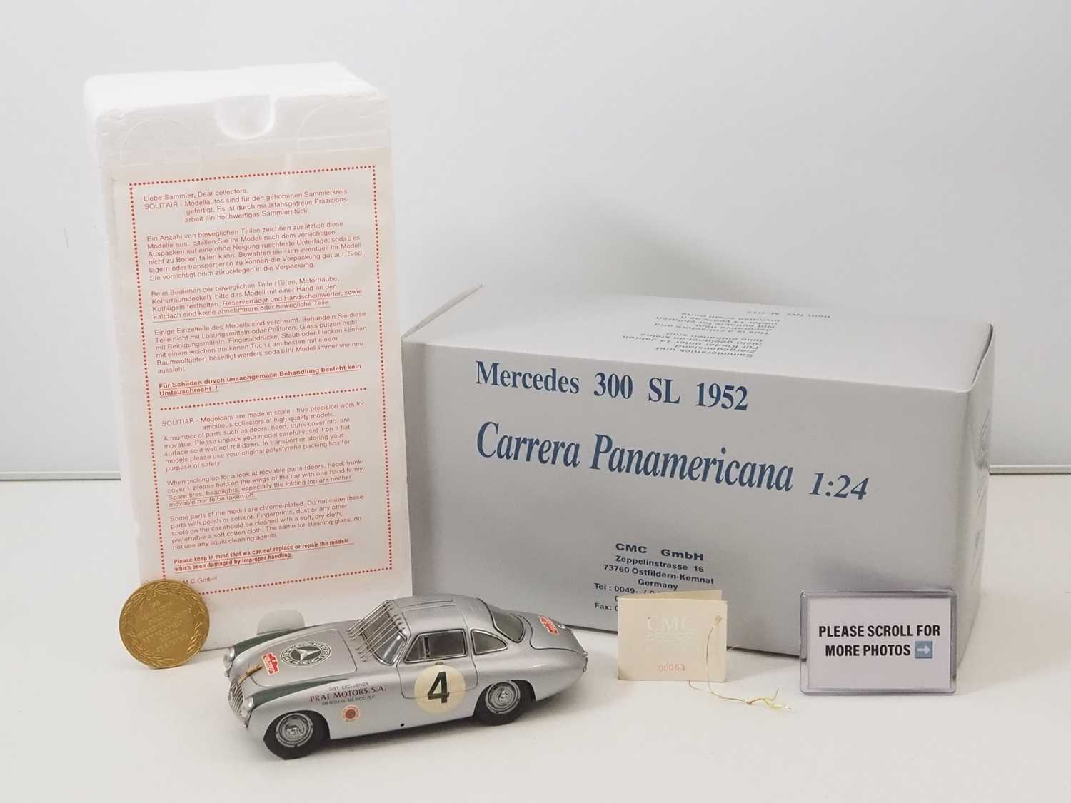 Lot 433 - A CMC M-017 1/24 scale diecast Mercedes 300SL...